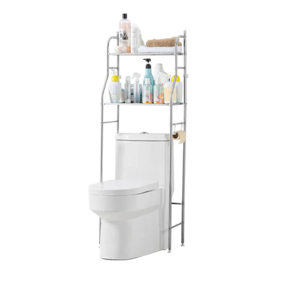 Studyset Over Toilet Storage Shelf Metal Bathroom Organizer With Paper Holder