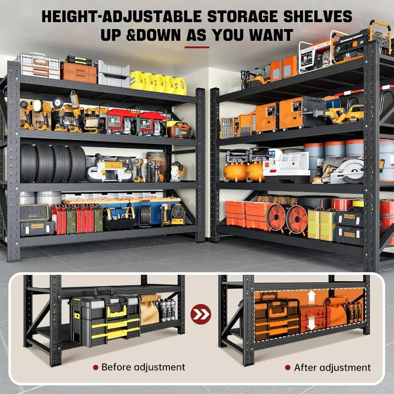 Heavy Duty Garage Shelving Unit With 3000 Lb Capacity