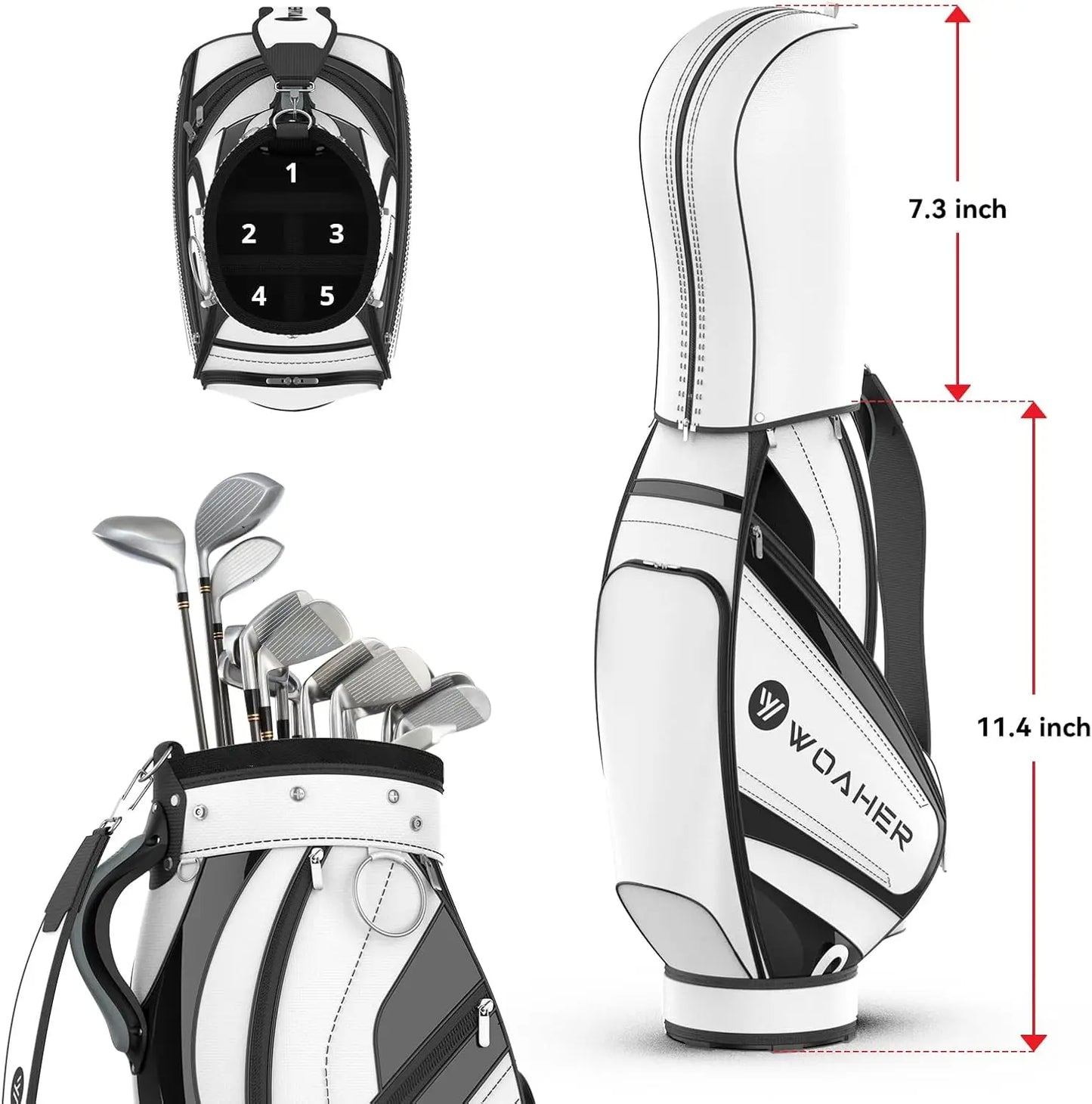 Woaher Golf Bag Multi-Function Waterproof Anti-collision Golf Bags Large Capacity Travel Bags