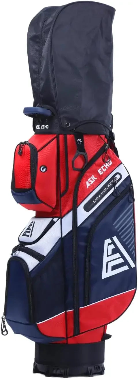 JIYU Premium 14-Way T-Lock Golf Cart Bag With Rain Cover