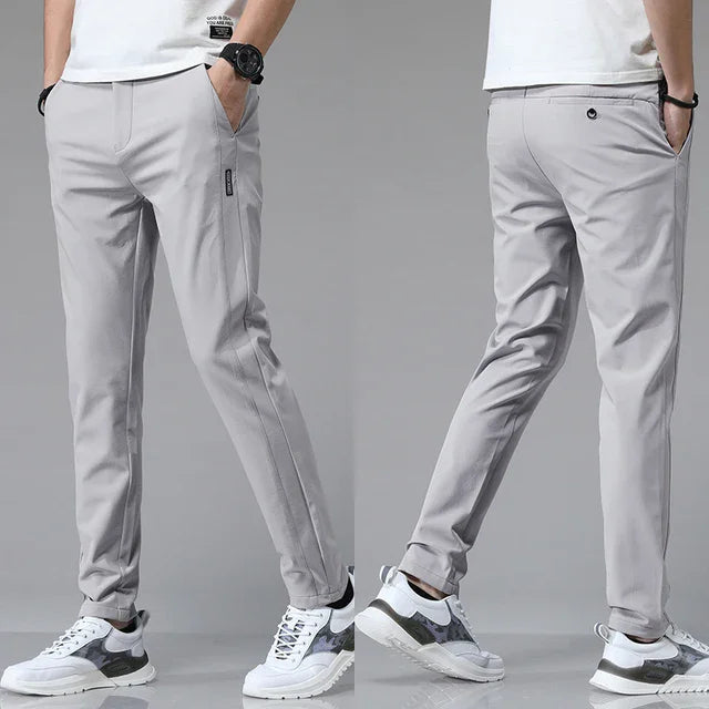 New Spring Summer Ultra-thin Men's Stretch Slim Straight Casual Pants High Quality Fashion Breathable Golf Sports Trousers