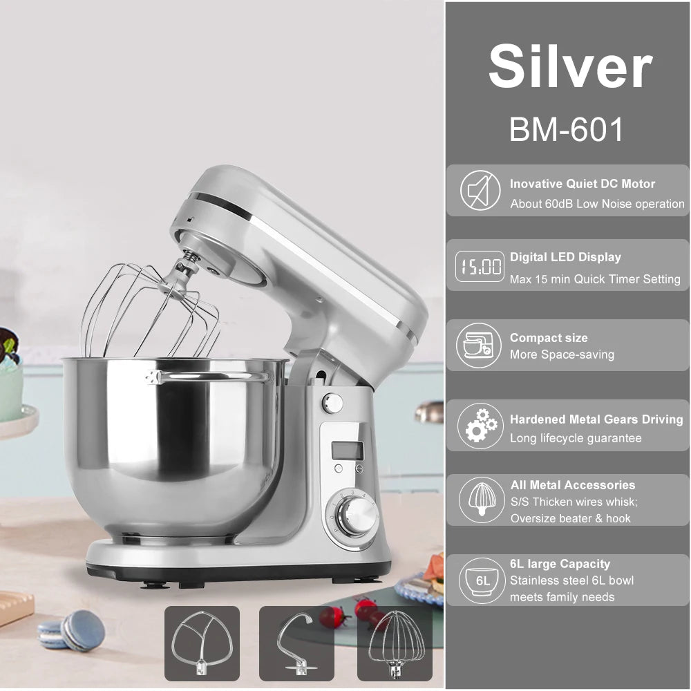 Biolomix 6-Speed Stand Mixer And Blender With Quiet Motor