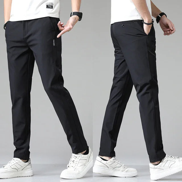 New Spring Summer Ultra-thin Men's Stretch Slim Straight Casual Pants High Quality Fashion Breathable Golf Sports Trousers