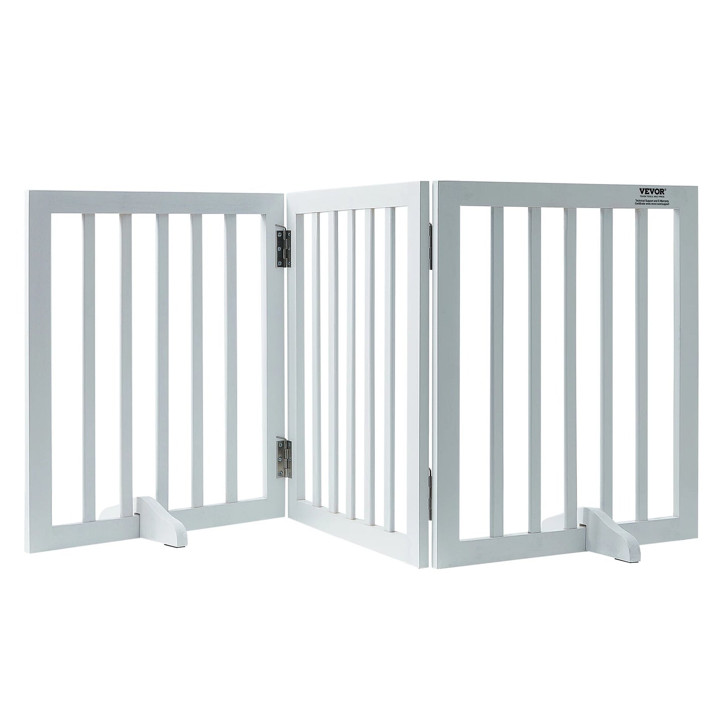 SucceBuy Freestanding Dog Gate Three Panel Foldable Barrier