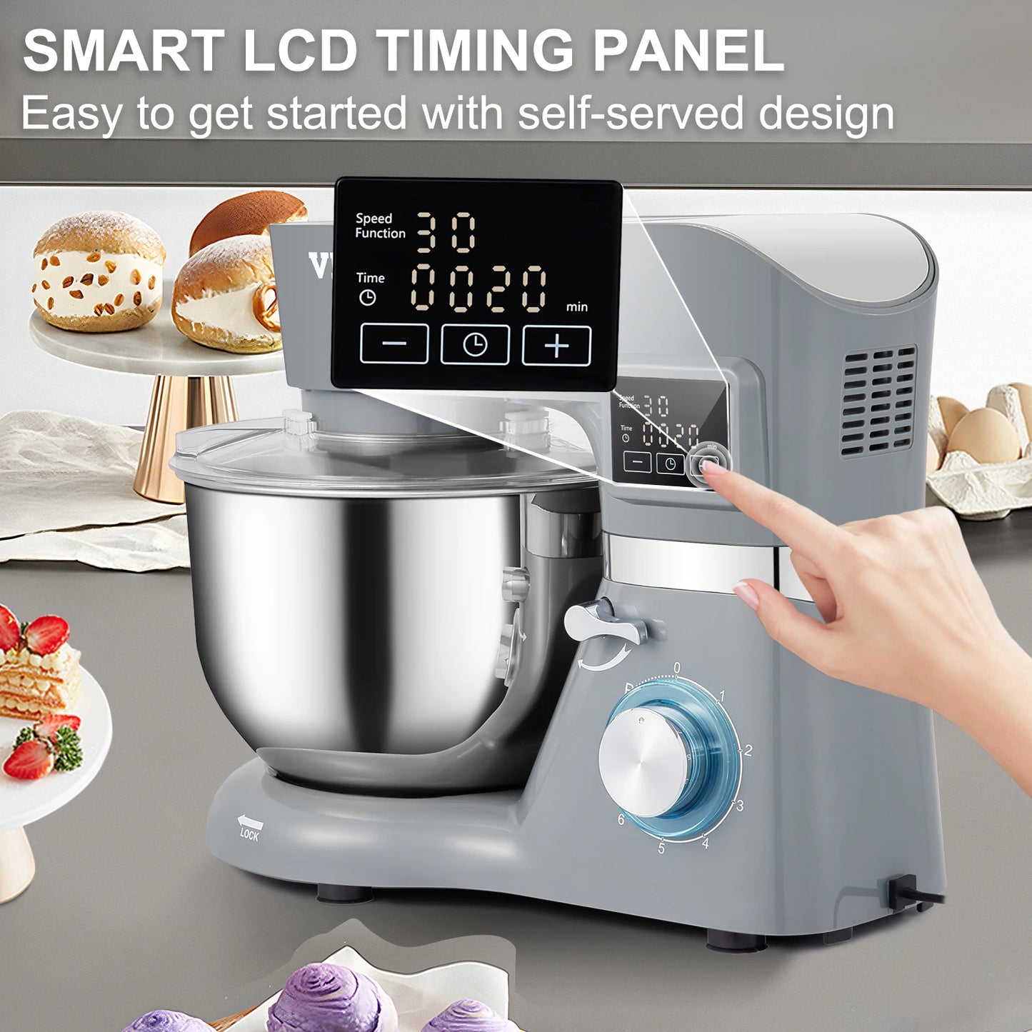 VEVOR Stand Mixer LCD Screen Timing