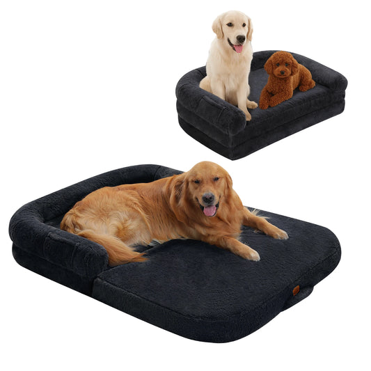 PAWZ Road Foldable Plush Dog Bed With Non Slip Bottom
