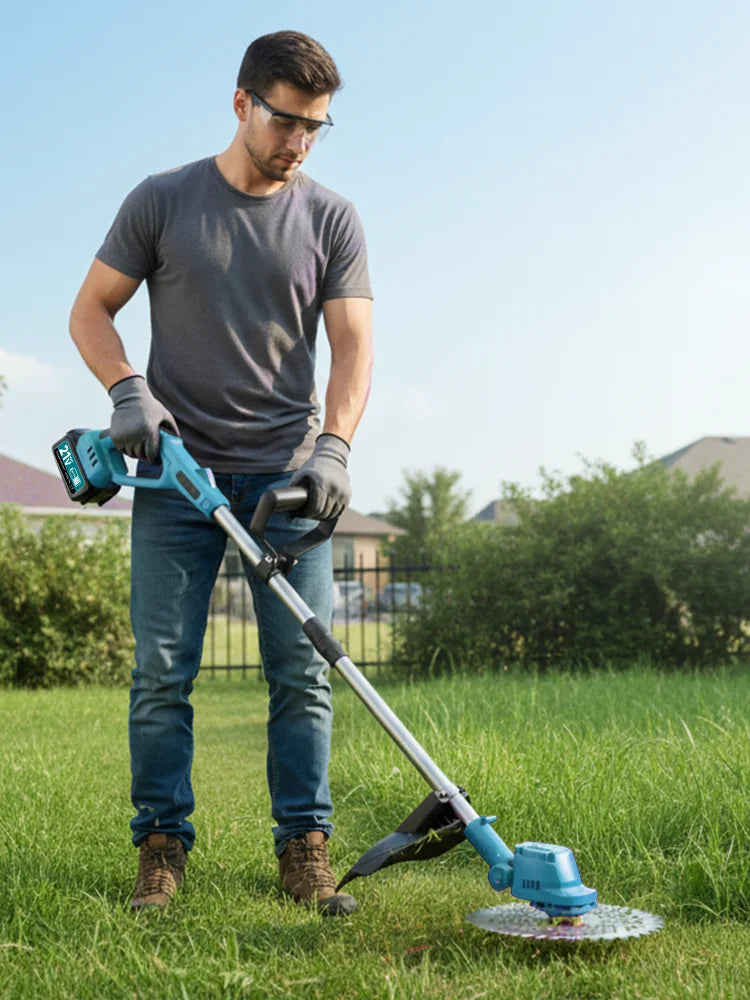 Cordless Self Propelled Digital Display Lawn Mower With Telescopic Handle