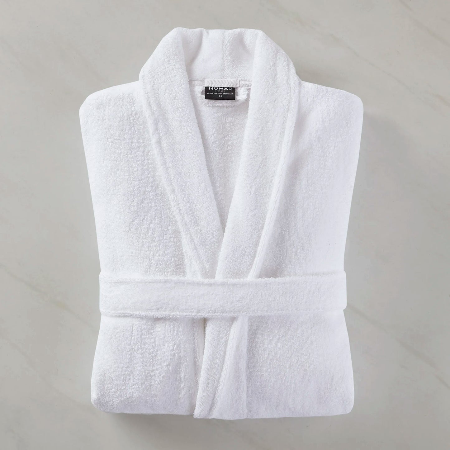 Premium Cotton Bathrobe With Shawl Collar And Patch Pockets