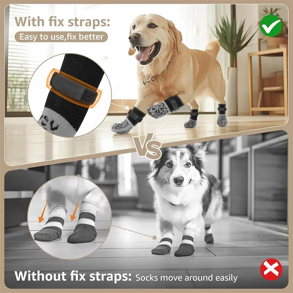 Waterproof Dog Paw Protectors Anti-Slip Boots With Traction Control
