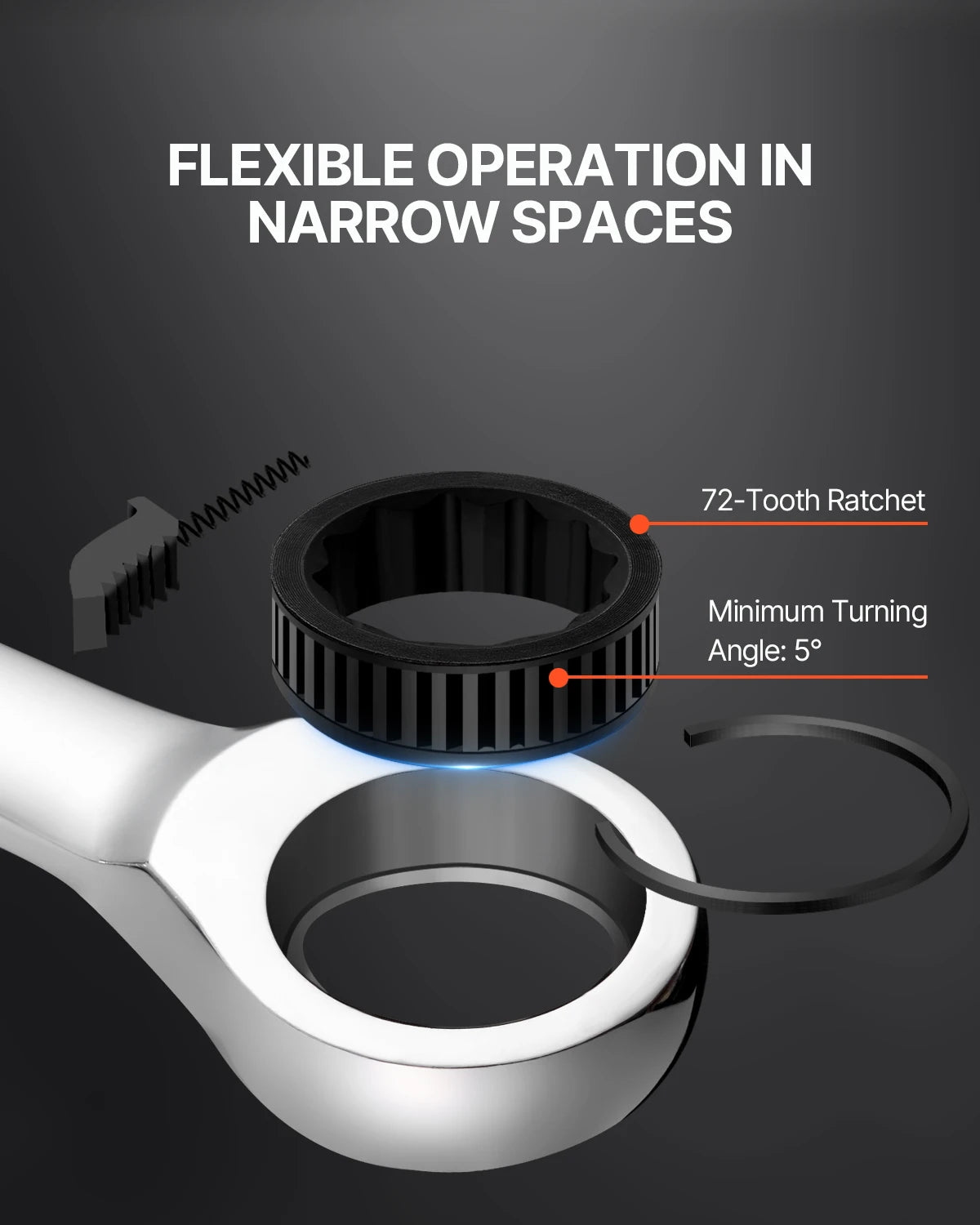 SucceBuy 8/16PCs Combination Wrench Set Ratcheting Wrench Set Organizer RackCr-V Steel Wrench Set Metric  Ideal GeneralHousehold