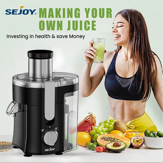 Sejoy Compact Fruits Juicer With Safety Features Pulp Ejection